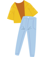 spring clothes jeans and jacket png