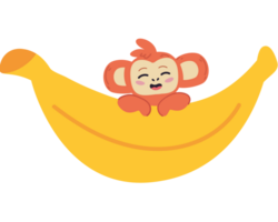 cute monkey with huge banana png