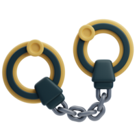 3D Modern Handcuffs for Justice Systems png