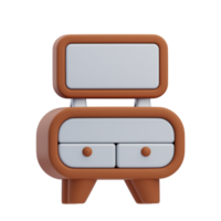 3D Modern TV Stand With Storage Drawers png