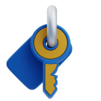3D Hotel Room Key Illustration png