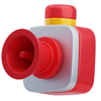 3D Firefighter Emergency Siren and Alert System png