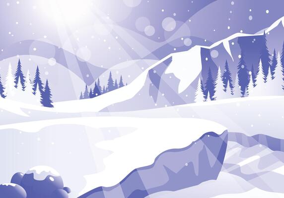 Cliff and Riverside Landscape View During Winter