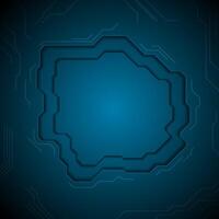 Dark blue technology abstract background with circuit board vector