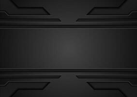 Abstract black concept technology background vector