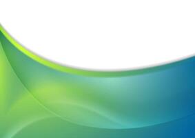 Blue and green abstract wavy background vector