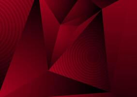 Dark red abstract concept polygonal tech background vector