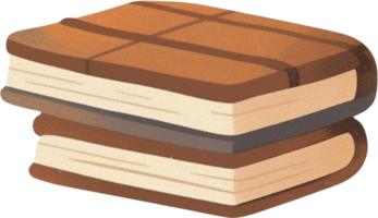 Vintage Book Stack with Fall Leaf Autumn Reading Vibes png
