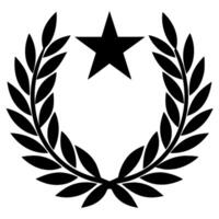 The star of david in a laurel wreath vector