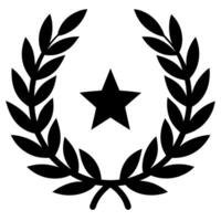A laurel wreath with a star in the center vector