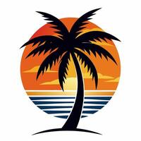 Palm tree illustration vector