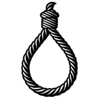 A rope hanging from a noose vector