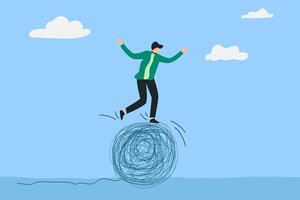 Problem solving and risk control in difficulties, facing the complexity of crisis problems in business vector