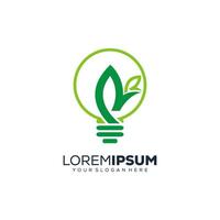 Abstract nature bulb logo design vector