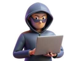 Digital Security Threat with Masked Hacker png