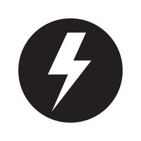 A black and white lightning bolt logo vector
