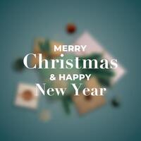 Xmas composition blurred in background vector