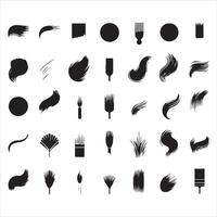 A set of brushes and other shapes for painting vector