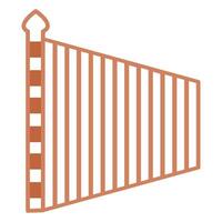 a fence with a gate on it vector