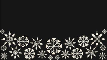 Christmas border with snowflake. Winter background. vector