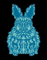 rabbit on white isotate background vector