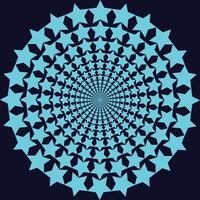 Abstract spiral Star spinning vortex style flower background vector