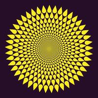Abstract spiral spinning vortex style flower background vector
