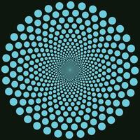 Abstract spiral ellipse spinning vortex style flower background vector