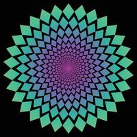 Gradient Abstract spiral spinning vortex style flower background vector