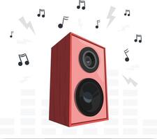 Speaker concept with music icons vector