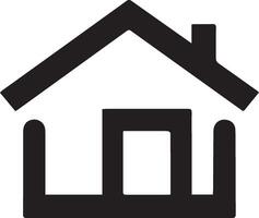 House icon with a basic triangle shape as the roof and a rectangle as the body of the house. vector