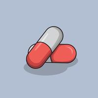 Rounded Capsule Cartoon design illustration and icon for website, digital and print vector