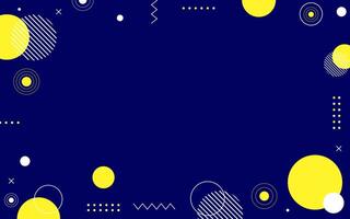 Abstract blue background. geometric shapes yellow and white, modern shapes. abstract modern elegant design background. Illustration 10 eps. vector