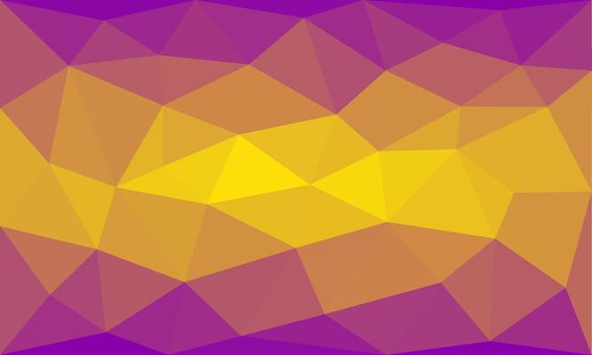 Abstract geometric pattern background. Modern flat polygon shapes with yellow and purple gradient texture