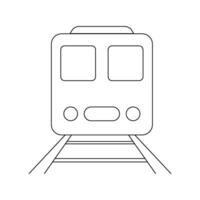 A train is on the tracks line drawing vector
