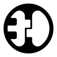 A black and white logo of a key and a keyhole vector
