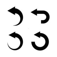 Four different arrows pointing in different directions vector
