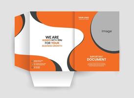 Presentation folder template design and modern layout Folder design, cover for catalog, brochures, Annual template vector