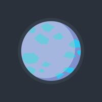 purple and blue pattern planet in flat design vector