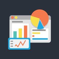 analytic page in flat design. vector