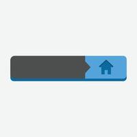 home sign blank text menu in flat design vector