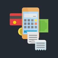 online payment bill on smartphone screen in flat design vector