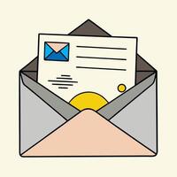 Email envelope icon vector