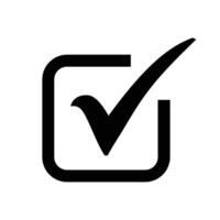 Check list button icon. Check mark in box sign vector
