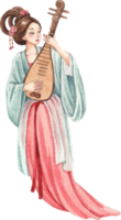 Chinese human watercolor handdrawn png
