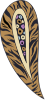 Paisley print line art hand drawn png