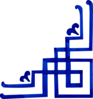 right angle with overlapping lines forming a rectangle, hand-drawn watercolor illustration png