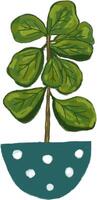 A drawing of a plant with polka dots vector