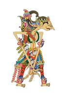 Wayang puppet, wibisana image illustration style, traditional javanese performance art. vector