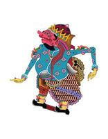 Wayang puppet, batara narada image illustration. Javanese traditional performing art. vector